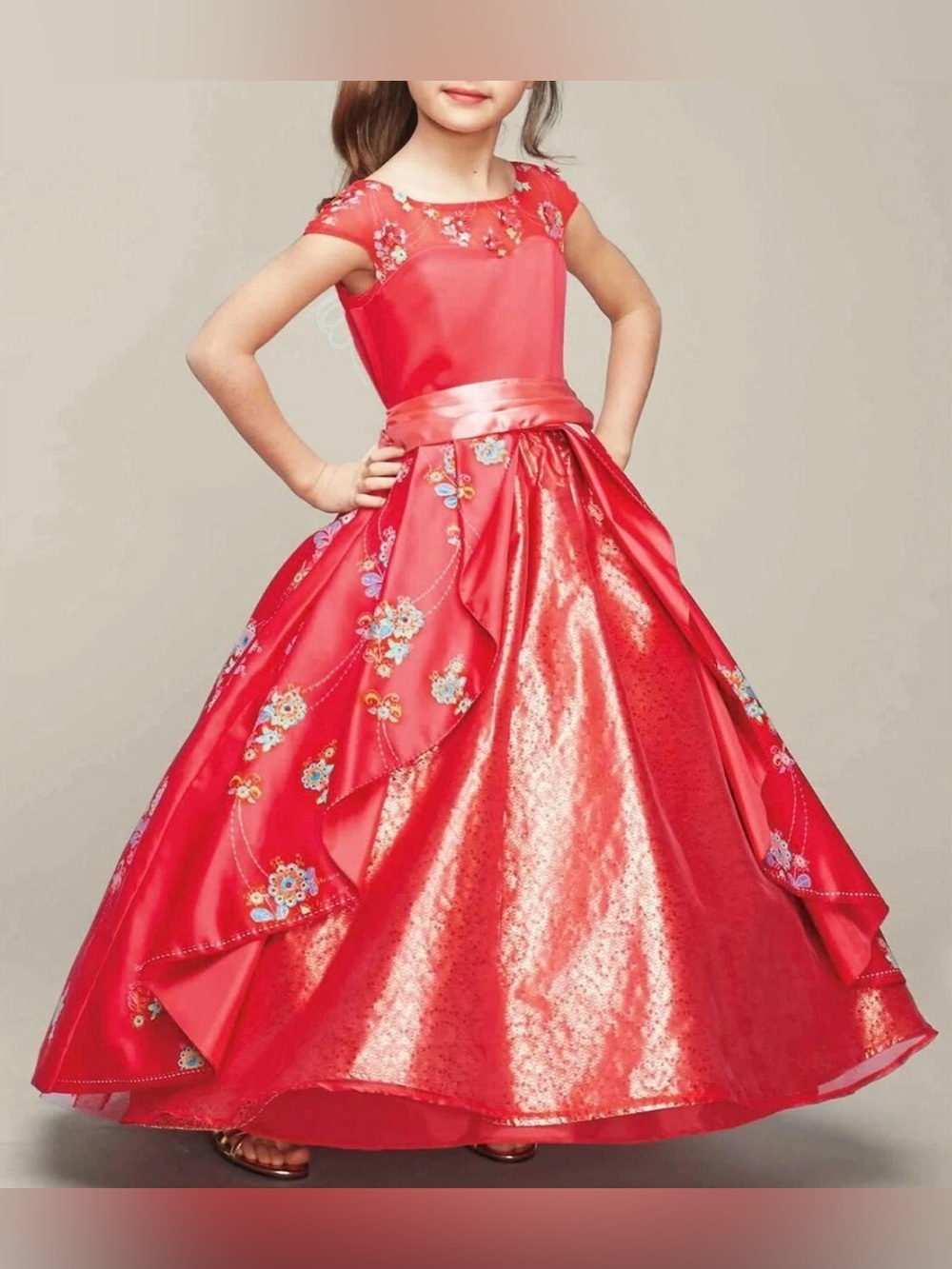 Chasing Fireflies x Disney - Deluxe Elena of Avalor Costume - Red Princess Dress